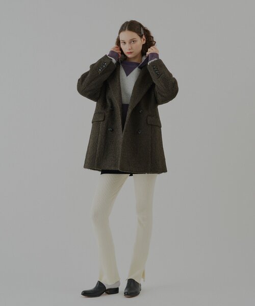 WHIMSIC(ウィムジック)の「【UNISEX】シャギーダブルブレストジャケット(テーラードジャケット・メンズ・ブラウン/モカ・FREE)」の13枚目の写真