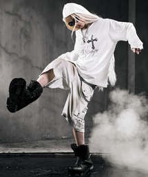 ROSEN KREUZ（ローゼンクロイツ）の「【Rosen Kreuz】RUIN LAYERED MESH LONG SLEEVE / 【ローゼンクロイツ】ルインレイヤードメッシュロンT（Tシャツ/カットソー）」