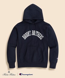 BROOKS BROTHERS（ブルックスブラザーズ）の「Brooks Brothers×Champion　USAコットン　ラバープリントロゴ　フーデッド　スウェットシャツ　Made in USA（パーカー）」
