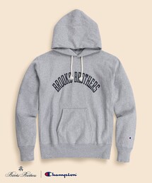 BROOKS BROTHERS（ブルックスブラザーズ）の「Brooks Brothers×Champion　USAコットン　ラバープリントロゴ　フーデッド　スウェットシャツ　Made in USA（パーカー）」