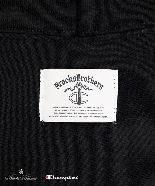 BROOKS BROTHERS(ブルックスブラザーズ)の「Brooks Brothers×Champion USAコットン ラバープリントロゴ フーデッド スウェットシャツ Made in USA(パーカー・メンズ・ネイビー/ブラック/グレー/ブラウン/ホワイト/グリーン・LARGE/SMALL/MEDIUM)」の9枚目の写真
