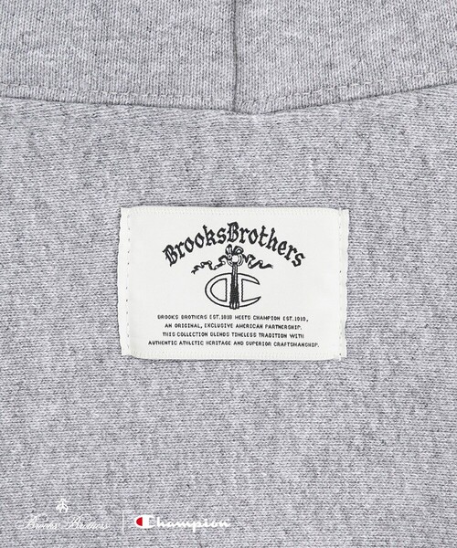 BROOKS BROTHERS(ブルックスブラザーズ)の「Brooks Brothers×Champion USAコットン ラバープリントロゴ フーデッド スウェットシャツ Made in USA(パーカー・メンズ・ネイビー/ブラック/グレー/ブラウン/ホワイト/グリーン・LARGE/SMALL/MEDIUM)」の22枚目の写真