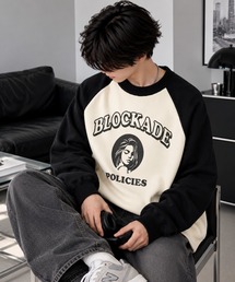 【Bls】 【ZM】【Bling Leads】ラグラン刺繍クルーネックニット(BL)