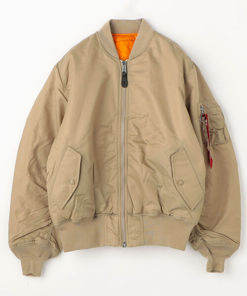Alpha Industries(アルファインダストリーズ)の「ALPHA/アルファ MA-1 HERITAGE FIT FLIGHT JACKET/MA1 ヘリテージフィット フライトジャケット(ブルゾン・メンズ・ダークグレー/インディゴブルー/シルバー/グレー/キャメル/ワインレッド/ピンク/ベージュ/ブラック・MEDIUM/X-LARGE/LARGE)」の6枚目の写真
