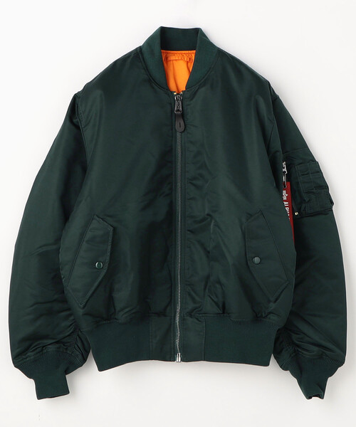 Alpha Industries(アルファインダストリーズ)の「ALPHA/アルファ MA-1 HERITAGE FIT FLIGHT JACKET/MA1 ヘリテージフィット フライトジャケット(ブルゾン・メンズ・ダークグレー/インディゴブルー/シルバー/グレー/キャメル/ワインレッド/ピンク/ベージュ/ブラック・MEDIUM/X-LARGE/LARGE)」の5枚目の写真