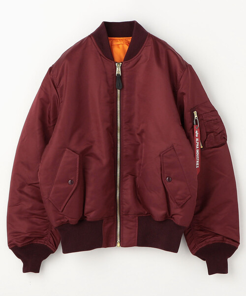 Alpha Industries(アルファインダストリーズ)の「ALPHA/アルファ MA-1 HERITAGE FIT FLIGHT JACKET/MA1 ヘリテージフィット フライトジャケット(ブルゾン・メンズ・ダークグレー/インディゴブルー/シルバー/グレー/キャメル/ワインレッド/ピンク/ベージュ/ブラック・MEDIUM/X-LARGE/LARGE)」の8枚目の写真