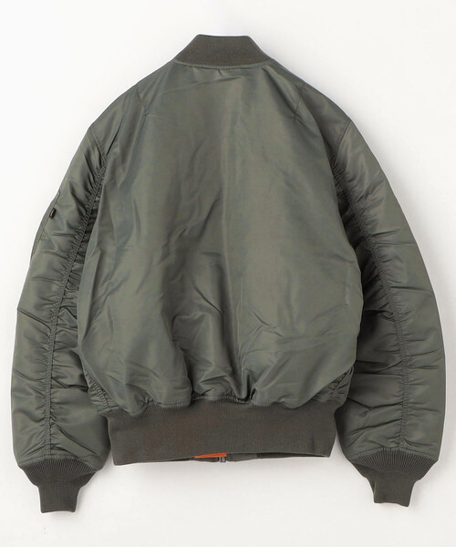 Alpha Industries(アルファインダストリーズ)の「ALPHA/アルファ MA-1 HERITAGE FIT FLIGHT JACKET/MA1 ヘリテージフィット フライトジャケット(ブルゾン・メンズ・ダークグレー/インディゴブルー/シルバー/グレー/キャメル/ワインレッド/ピンク/ベージュ/ブラック・MEDIUM/X-LARGE/LARGE)」の10枚目の写真