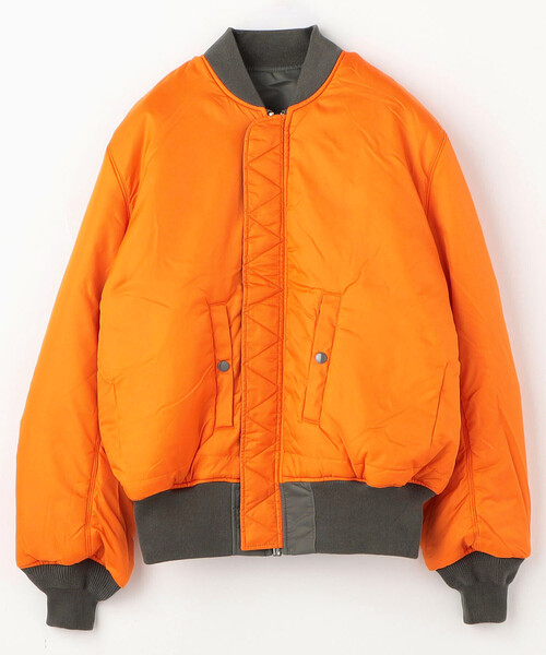 Alpha Industries(アルファインダストリーズ)の「ALPHA/アルファ MA-1 HERITAGE FIT FLIGHT JACKET/MA1 ヘリテージフィット フライトジャケット(ブルゾン・メンズ・ダークグレー/インディゴブルー/シルバー/グレー/キャメル/ワインレッド/ピンク/ベージュ/ブラック・MEDIUM/X-LARGE/LARGE)」の18枚目の写真