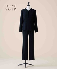 【Tokyo Soir】ブラックフォーマル パンツスリーピース/大きいサイズあり｜TS-C003 PANTSUIT