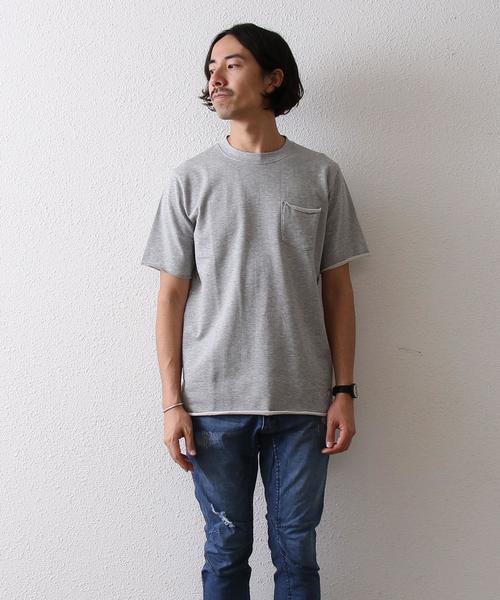 coen(コーエン)の「ミニミニ裏毛カットオフ半袖スウェット(スウェット・メンズ・グレー/ネイビー・MEDIUM/SMALL/X-LARGE/LARGE)」の6枚目の写真