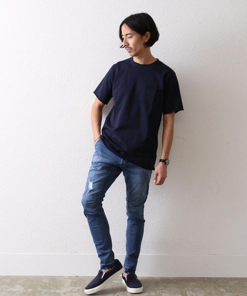 coen(コーエン)の「ミニミニ裏毛カットオフ半袖スウェット(スウェット・メンズ・グレー/ネイビー・MEDIUM/SMALL/X-LARGE/LARGE)」の4枚目の写真