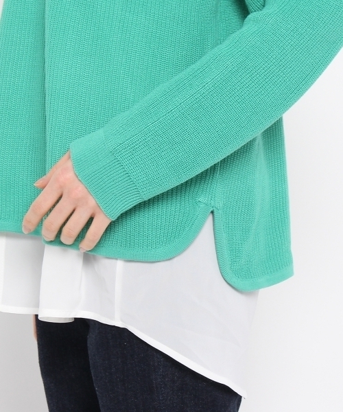 HusHusH(ハッシュアッシュ)の「ロングタンクトップ付Vネックニット(アンサンブル・レディース・グレー/ブルー/グリーン・02/03)」の8枚目の写真