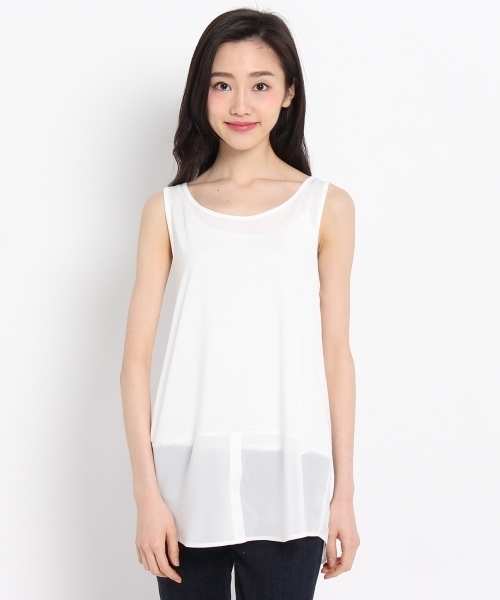 HusHusH(ハッシュアッシュ)の「ロングタンクトップ付Vネックニット(アンサンブル・レディース・グレー/ブルー/グリーン・02/03)」の9枚目の写真