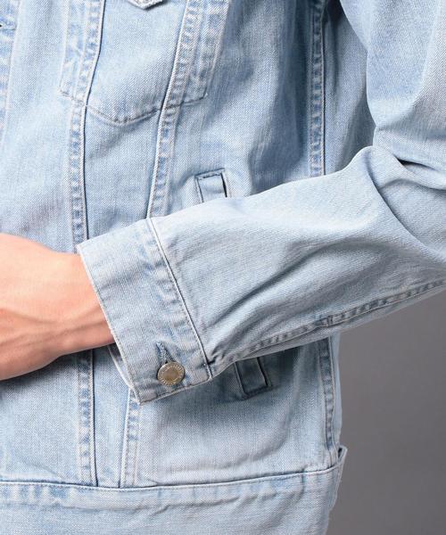 MONKEY TIME（モンキータイム）の「＜monkey time＞ クラッシュデニム G-JACKET◆（デニムジャケット・メンズ・ベージュ/ライトブルー・X-LARGE/LARGE/SMALL/MEDIUM）」の7枚目の写真
