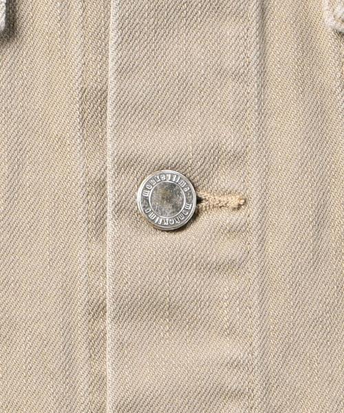 MONKEY TIME（モンキータイム）の「＜monkey time＞ クラッシュデニム G-JACKET◆（デニムジャケット・メンズ・ベージュ/ライトブルー・X-LARGE/LARGE/SMALL/MEDIUM）」の14枚目の写真