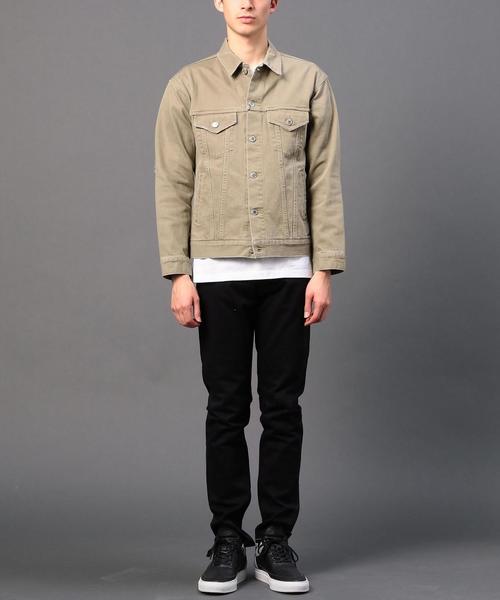 MONKEY TIME（モンキータイム）の「＜monkey time＞ クラッシュデニム G-JACKET◆（デニムジャケット・メンズ・ベージュ/ライトブルー・X-LARGE/LARGE/SMALL/MEDIUM）」の8枚目の写真