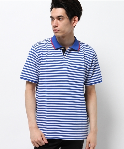 WEGO（ウィゴー）の「WEGO/カノコポロシャツ（ポロシャツ・メンズ・ブルー系その他/トリコロール/ネイビー/ホワイト・LARGE/MEDIUM）」の13枚目の写真