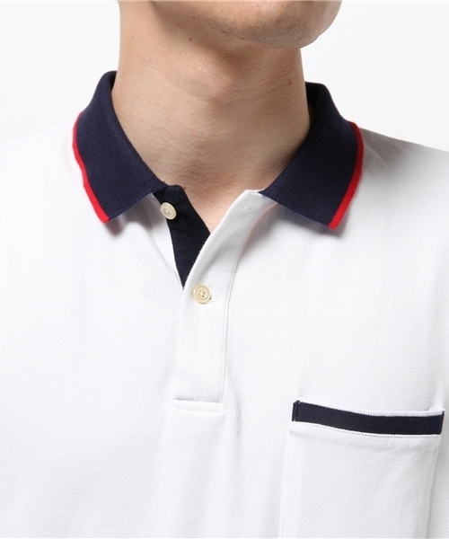 WEGO（ウィゴー）の「WEGO/カノコポロシャツ（ポロシャツ・メンズ・ブルー系その他/トリコロール/ネイビー/ホワイト・LARGE/MEDIUM）」の9枚目の写真