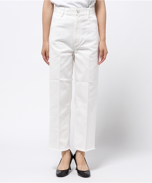 Banner Barrett（バナーバレット）の「カツラギセンタープレスストレートパンツ（その他パンツ・レディース・ホワイト/グリーン/ベージュ・38/36）」の4枚目の写真