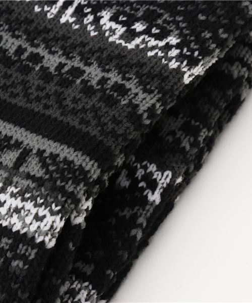 Right-on(ライトオン)の「【Right-On Basic】フェアアイル柄クルーソックス(ソックス/靴下・メンズ・オフホワイト/グレー/ブラック/ネイビー/ダークグレー/レッド/ホワイト×ブラック/ピンク系その他・S26-28/25-27/26-28cm)」の9枚目の写真