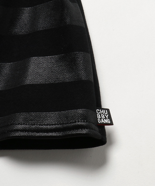 CHUBBYGANG（チャビーギャング）の「ボーダージャガードデザインスカート（スカート・キッズ・ブラック/ホワイト・120/140/160/110/130/150/100）」の6枚目の写真