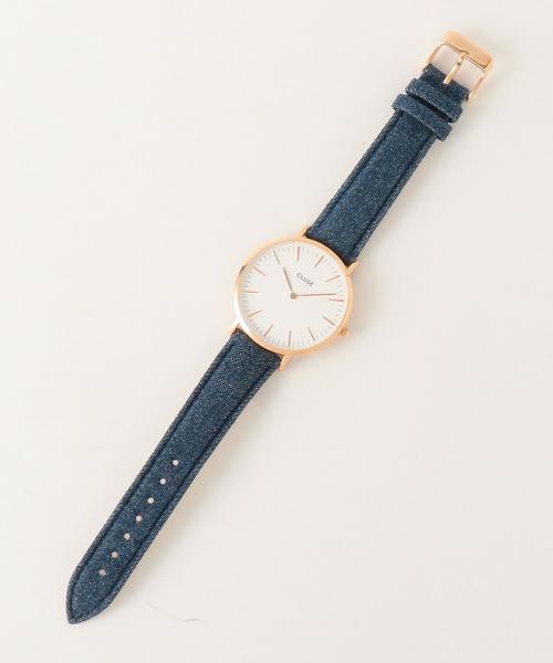 BEAUTY&YOUTH UNITED ARROWS（ビューティーアンドユースユナイテッドアローズ）の「＜CLUSE＞デニム 38mmフェイスウォッチ/ピンクゴールドカラー ◆（アナログ腕時計・レディース・コバルトブルー・FREE）」の7枚目の写真