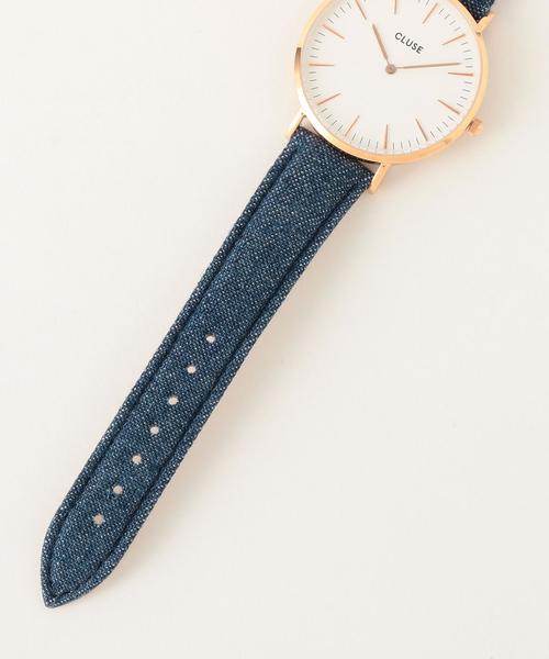 BEAUTY&YOUTH UNITED ARROWS（ビューティーアンドユースユナイテッドアローズ）の「＜CLUSE＞デニム 38mmフェイスウォッチ/ピンクゴールドカラー ◆（アナログ腕時計・レディース・コバルトブルー・FREE）」の2枚目の写真