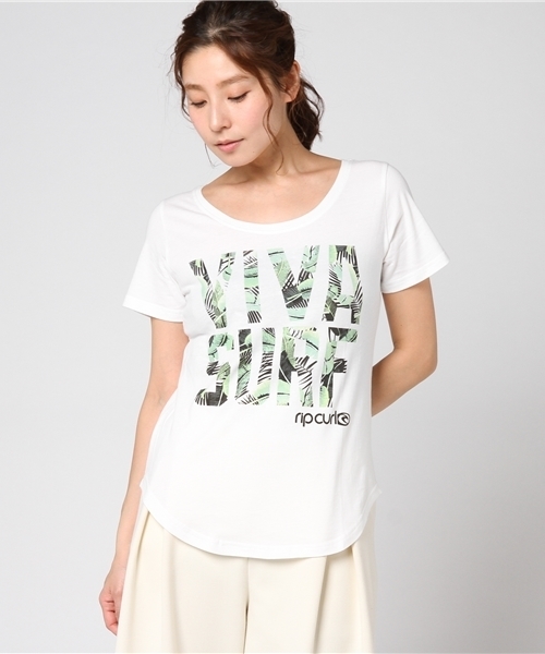 rip curl（リップカール）の「Tｼｬﾂ ﾃﾞｻﾞｲﾝ    （Tシャツ/カットソー・レディース・ブラック/マルチ/グリーン・MEDIUM/LARGE）」の2枚目の写真