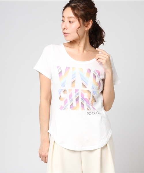 rip curl（リップカール）の「Tｼｬﾂ ﾃﾞｻﾞｲﾝ    （Tシャツ/カットソー・レディース・ブラック/マルチ/グリーン・MEDIUM/LARGE）」の3枚目の写真