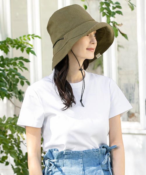 QUEENHEAD（クイーンヘッド）の「紐付きブリムフレンチハット（ハット・レディース・ナチュラル/ブルー/ライトグレー/ダークネイビー/グレイッシュベージュ/カーキ/ブラック/グレー系その他/ライトグリーン/チャコールグレー/ブラウン/オフホワイト・XX-LARGE/FREE/X-LARGE）」の20枚目の写真