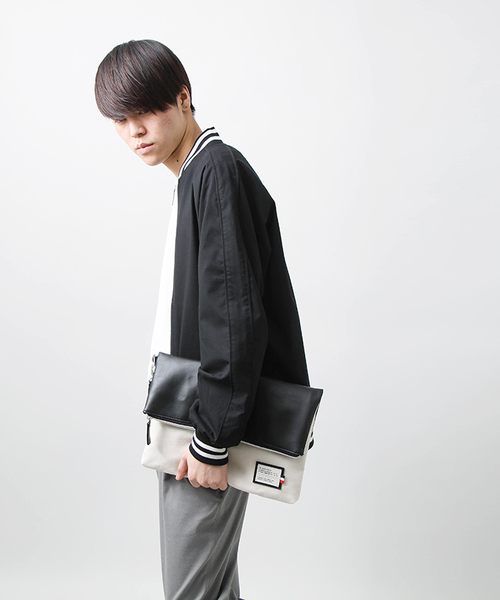 WEGO(ウィゴー)の「WEGO/口折れクラッチバッグ(クラッチバッグ・メンズ・ネイビー/ホワイト/ブラック/その他1・FREE)」の19枚目の写真