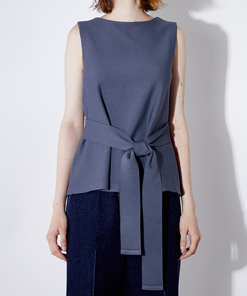 WRAPINKNOT（ラッピンノット）の「【WRAPINKNOT】《STUDIOUS別注》ノースリーブニットトップス（ニット/セーター・レディース・グレー/ブルー/ピンク/レッド/オレンジ/ブラック/カーキ/ホワイト・0）」の9枚目の写真