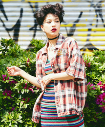 HYSTERIC GLAMOUR | TALE OF VOODOO ZOMBIES刺繍 ルーズシャツ(シャツ/ブラウス)