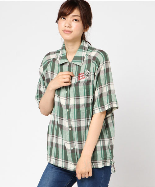 HYSTERIC GLAMOUR(ヒステリックグラマー)の「TALE OF VOODOO ZOMBIES刺繍 ルーズシャツ(シャツ/ブラウス・レディース・レッド系その他/グリーン系その他/グレー系その他・FREE)」の9枚目の写真