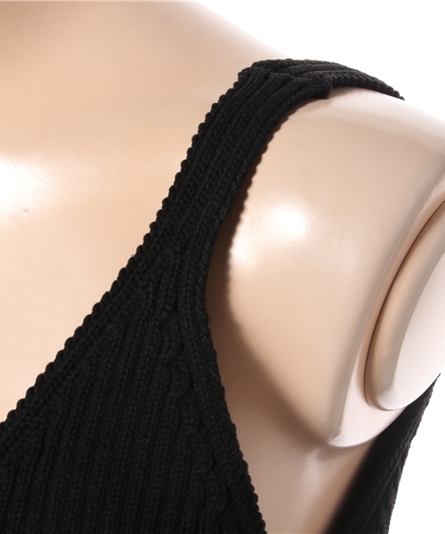 MOUSSY（マウジー）の「SW LUSTER RIB KNIT CAMI（タンクトップ・レディース・グリーン/レッド/ブラック・FREE）」の4枚目の写真