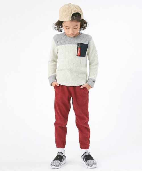 F.O.KIDS（エフオーキッズ）の「ミリタリーポケット付きトレーナー（スウェット・キッズ・チャコール/ベージュ・80/90/95/100/110/120/130/140）」の5枚目の写真