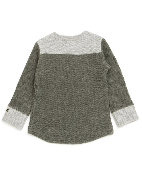 F.O.KIDS（エフオーキッズ）の「ミリタリーポケット付きトレーナー（スウェット・キッズ・チャコール/ベージュ・80/90/95/100/110/120/130/140）」の10枚目の写真