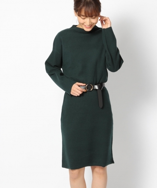 laboratory work（ラボラトリーワーク）の「ボトルネックワンピース（ワンピース・レディース・ブラック/グリーン/ベージュ系その他・MEDIUM）」の3枚目の写真