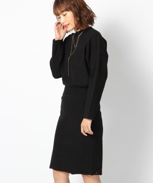 laboratory work（ラボラトリーワーク）の「ボトルネックワンピース（ワンピース・レディース・ブラック/グリーン/ベージュ系その他・MEDIUM）」の2枚目の写真