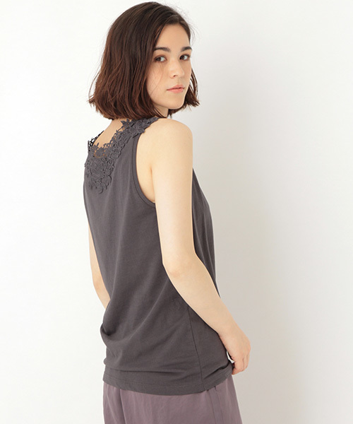 niko and...（ニコアンド）の「バックレース付きタンク（タンクトップ・レディース・ホワイト/グレー/カーキ/チャコール/グリーン・MEDIUM/LARGE/X-LARGE）」の3枚目の写真