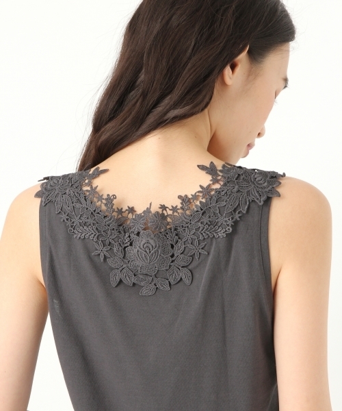 niko and...（ニコアンド）の「バックレース付きタンク（タンクトップ・レディース・ホワイト/グレー/カーキ/チャコール/グリーン・MEDIUM/LARGE/X-LARGE）」の7枚目の写真