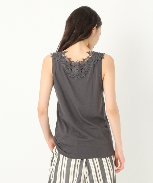 niko and...（ニコアンド）の「バックレース付きタンク（タンクトップ・レディース・ホワイト/グレー/カーキ/チャコール/グリーン・MEDIUM/LARGE/X-LARGE）」の8枚目の写真