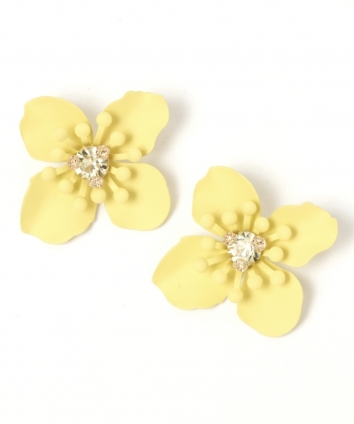 GLOBAL WORK（グローバルワーク）の「フラワーピアス/780909（ピアス（両耳用）・レディース・ピンク/ホワイト/イエロー・FREE）」の3枚目の写真