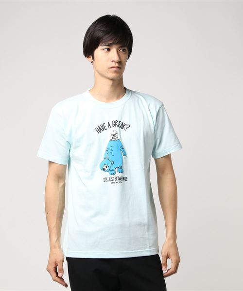 gym master（ジムマスター）の「BREAK Tee（Tシャツ/カットソー・メンズ・ベージュ/ホワイト/グレー/ブルー・MEDIUM/X-LARGE/LARGE/SMALL）」の10枚目の写真