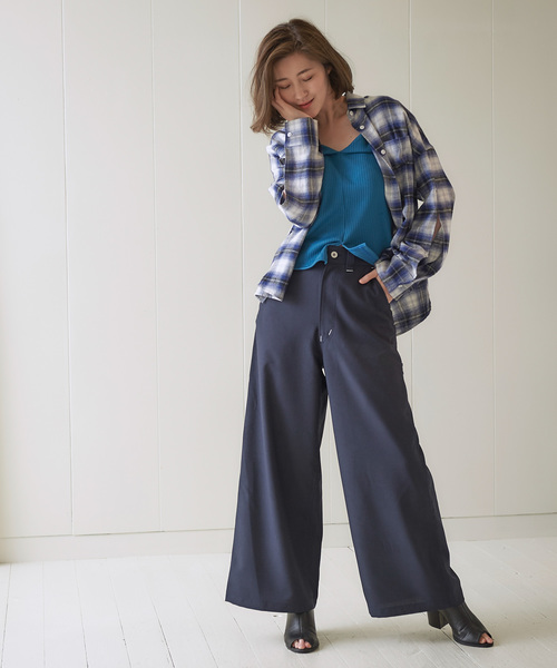 MIXXDAVID（ミックスディビッド）の「MIXXDAVID / ペインダーワイドパンツ（その他パンツ・レディース・ネイビー/イエロー・S/M）」の4枚目の写真