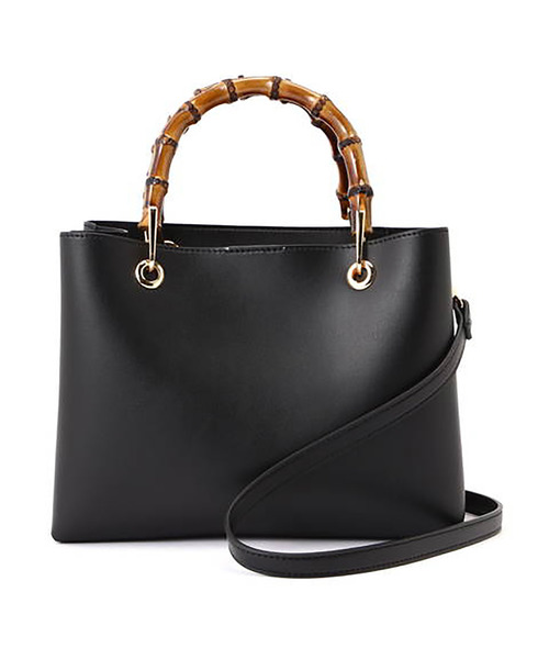 N.(N. Natural Beauty Basic)(エヌエヌナチュラルビューティーベーシック)の「◆スウェードバンブーハンドルトートバッグ(ハンドバッグ・レディース・ベージュ/ブラック/ブラウン系その他・FREE/フリ-)」の1枚目の写真