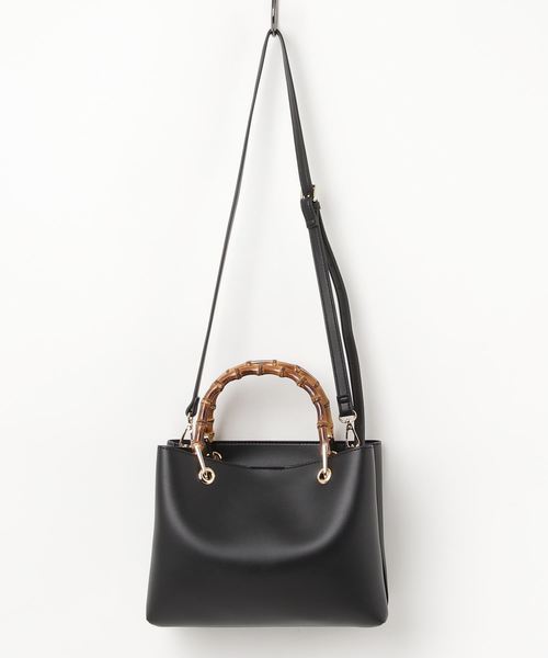 N.(N. Natural Beauty Basic)(エヌエヌナチュラルビューティーベーシック)の「◆スウェードバンブーハンドルトートバッグ(ハンドバッグ・レディース・ベージュ/ブラック/ブラウン系その他・FREE/フリ-)」の10枚目の写真