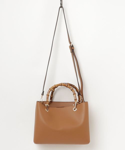N.(N. Natural Beauty Basic)(エヌエヌナチュラルビューティーベーシック)の「◆スウェードバンブーハンドルトートバッグ(ハンドバッグ・レディース・ベージュ/ブラック/ブラウン系その他・FREE/フリ-)」の11枚目の写真
