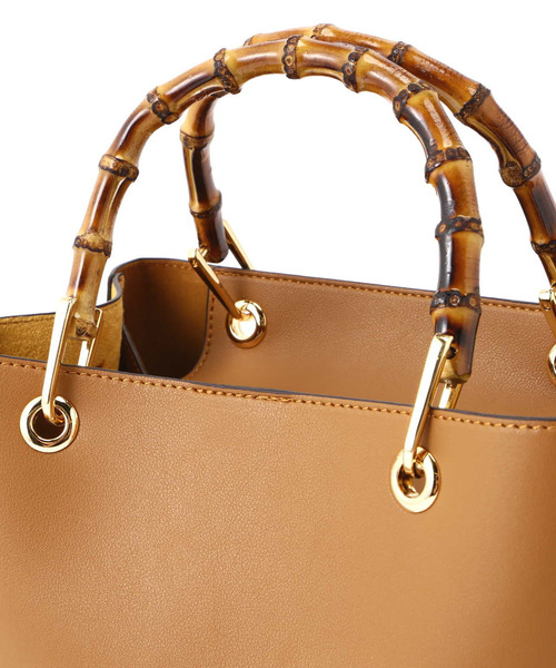 N.(N. Natural Beauty Basic)(エヌエヌナチュラルビューティーベーシック)の「◆スウェードバンブーハンドルトートバッグ(ハンドバッグ・レディース・ベージュ/ブラック/ブラウン系その他・FREE/フリ-)」の16枚目の写真