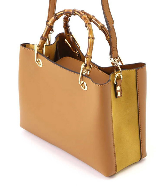 N.(N. Natural Beauty Basic)(エヌエヌナチュラルビューティーベーシック)の「◆スウェードバンブーハンドルトートバッグ(ハンドバッグ・レディース・ベージュ/ブラック/ブラウン系その他・FREE/フリ-)」の21枚目の写真